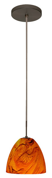 Besa 1JT-4470HB-BR One Light Pendant, Bronze