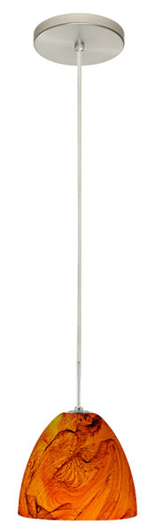 Besa 1JT-4470HB-SN One Light Pendant, Satin Nickel