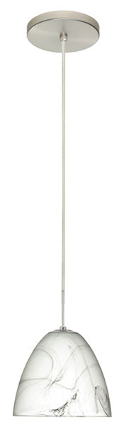 Besa 1JT-4470MG-SN One Light Pendant, Satin Nickel