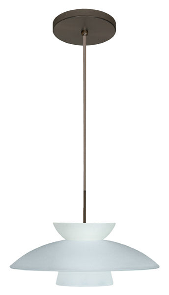 Besa 1JT-451325-BR One Light Pendant, Bronze