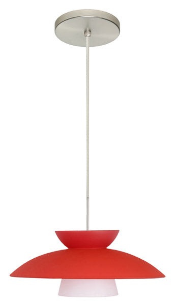 Besa 1JT-451331-SN One Light Pendant, Satin Nickel