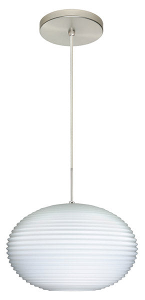 Besa 1JT-491307-SN One Light Pendant, Satin Nickel