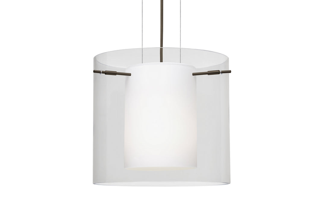 Besa 1KG-C18407-BR One Light Pendant, Bronze