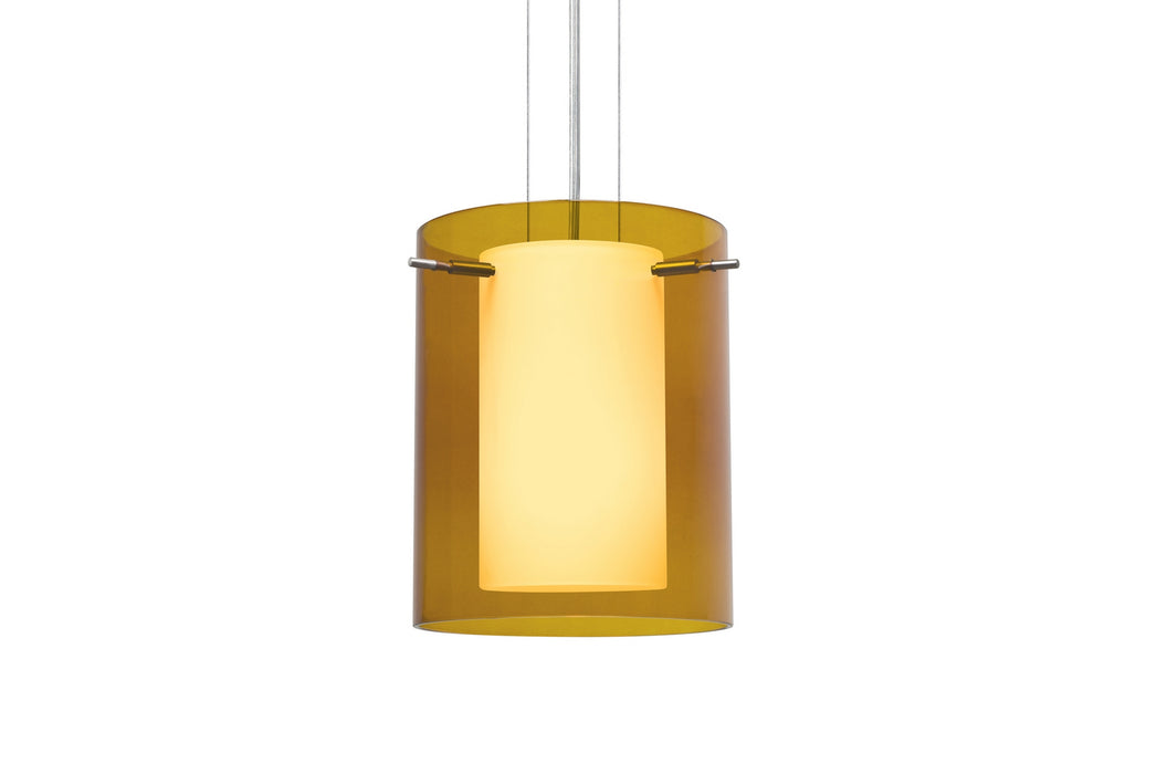 Besa 1KG-G00607-SN One Light Pendant, Satin Nickel