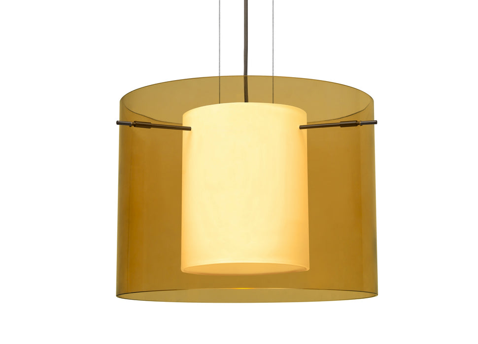 Besa 1KG-G00707-BR One Light Pendant, Bronze