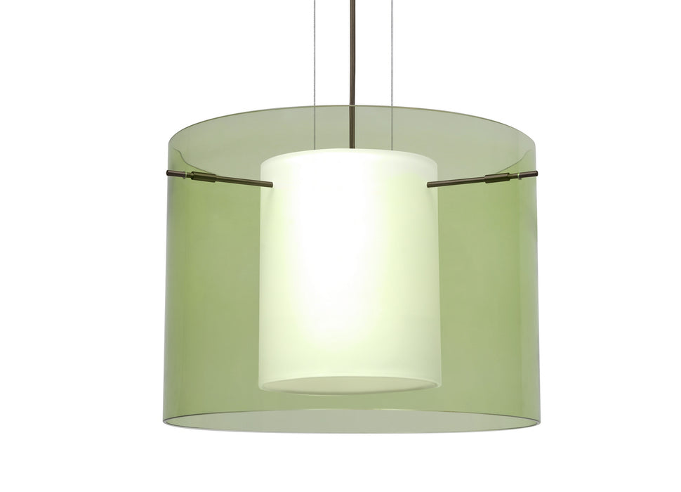 Besa 1KG-L00707-BR One Light Pendant, Bronze