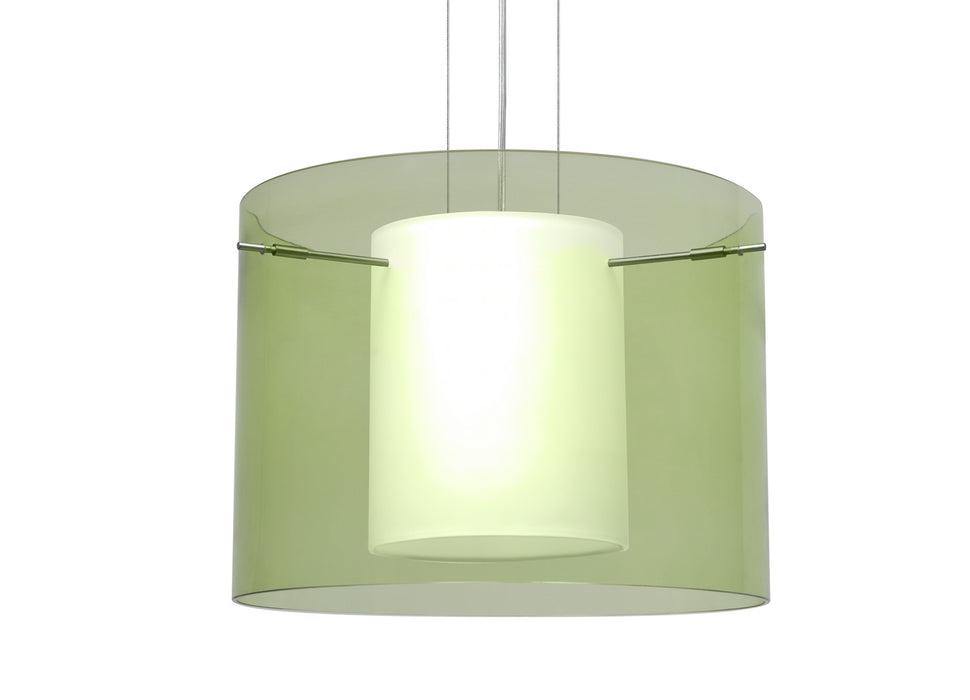 Besa 1KG-L00707-SN One Light Pendant, Satin Nickel