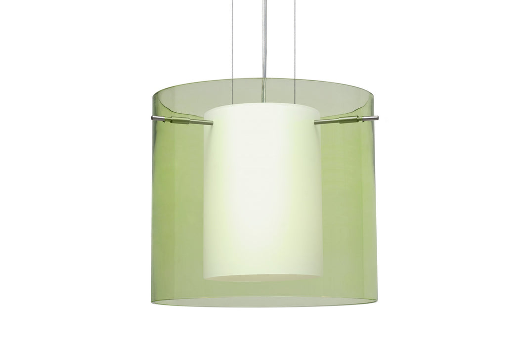 Besa 1KG-L18407-SN One Light Pendant, Satin Nickel