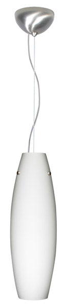 Besa 1KX-412707-SN One Light Pendant, Satin Nickel