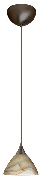 Besa 1XC-174383-BR One Light Pendant, Bronze