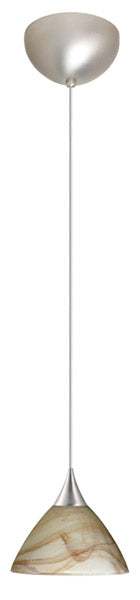 Besa 1XC-174383-SN One Light Pendant, Satin Nickel