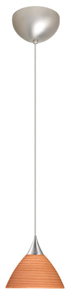 Besa 1XC-1743CH-SN One Light Pendant, Satin Nickel