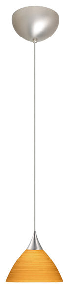 Besa 1XC-1743OK-SN One Light Pendant, Satin Nickel