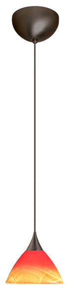 Besa 1XC-1743SL-BR One Light Pendant, Bronze