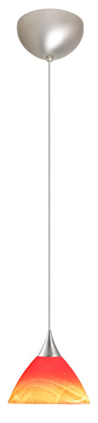 Besa 1XC-1743SL-SN One Light Pendant, Satin Nickel