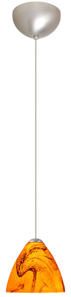 Besa 1XC-1779HB-SN One Light Pendant, Satin Nickel