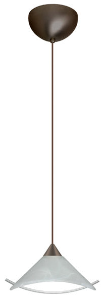 Besa 1XC-181304-BR One Light Pendant, Bronze