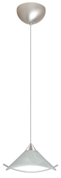 Besa 1XC-181304-SN One Light Pendant, Satin Nickel