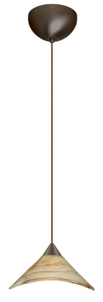 Besa 1XC-191383-BR One Light Pendant, Bronze