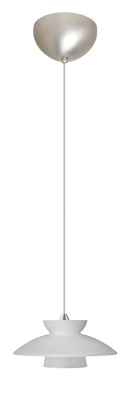 Besa 1XC-271825-SN One Light Pendant, Satin Nickel