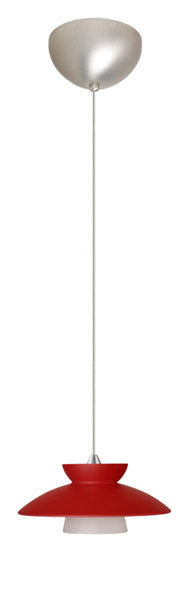 Besa 1XC-271831-SN One Light Pendant, Satin Nickel