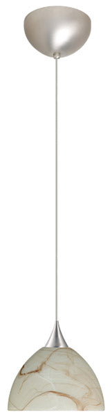 Besa 1XC-467983-SN One Light Pendant, Satin Nickel