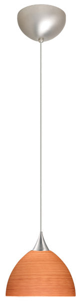 Besa 1XC-4679CH-SN One Light Pendant, Satin Nickel