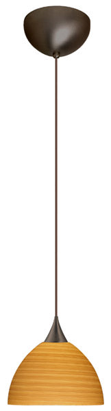 Besa 1XC-4679OK-BR One Light Pendant, Bronze