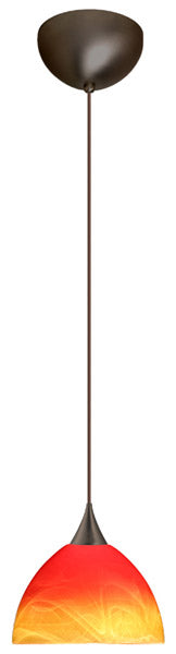 Besa 1XC-4679SL-BR One Light Pendant, Bronze