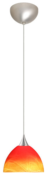Besa 1XC-4679SL-SN One Light Pendant, Satin Nickel