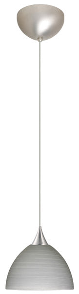 Besa 1XC-4679TN-SN One Light Pendant, Satin Nickel