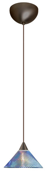 Besa 1XC-550493-BR One Light Pendant, Bronze