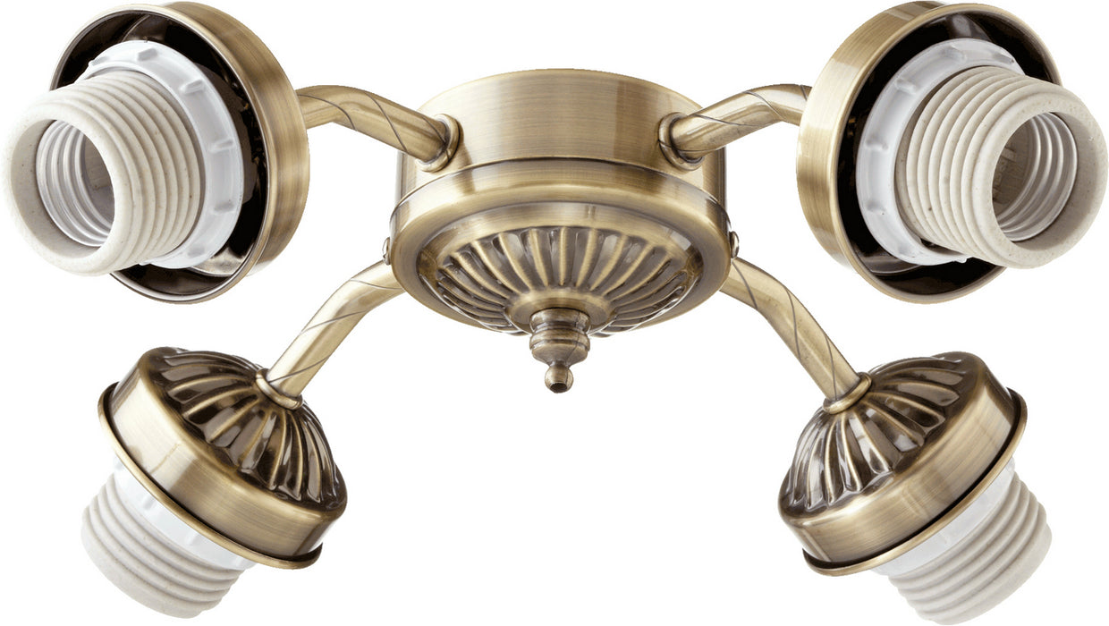 Quorum 2444-804 LED Fan Light Kit, Antique Brass