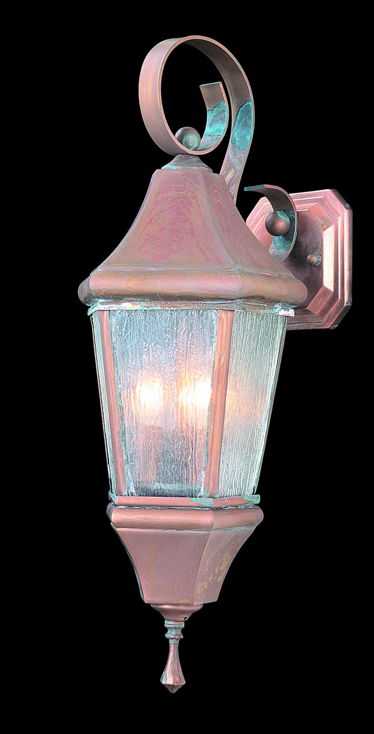 Framburg 8740 RC Three Light Exterior Wall Mount, Raw Copper