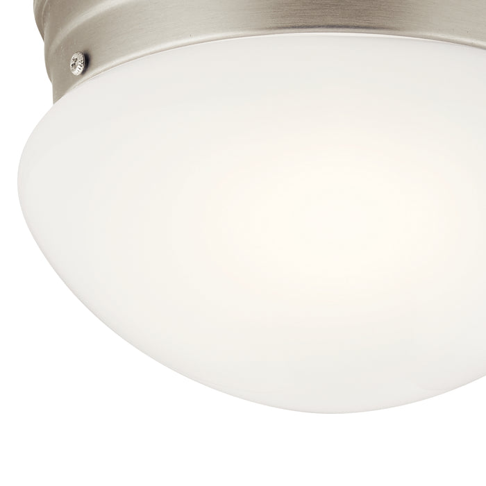 Kichler 206NI One Light Flush Mount, Brushed Nickel