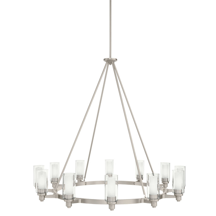 Kichler 2347NI 12 Light Chandelier, Brushed Nickel