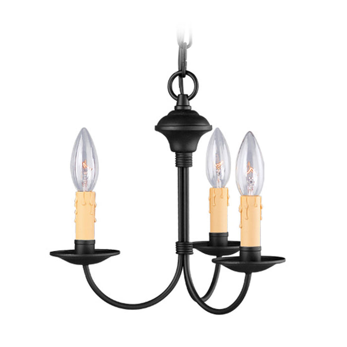 Livex Lighting 4453-04 Three Light Mini Chandelier, Black