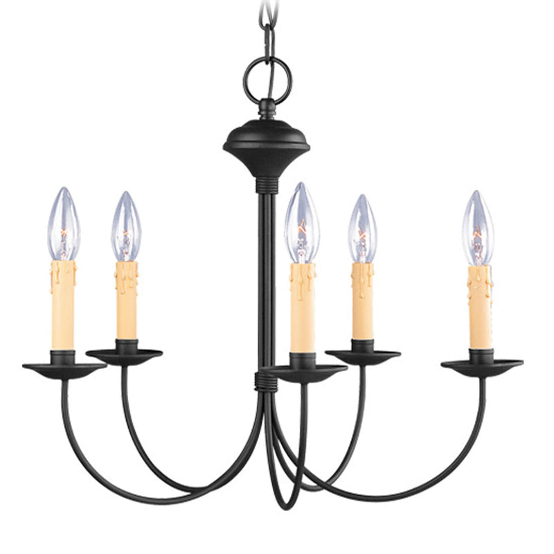 Livex Lighting 4455-04 Five Light Chandelier, Black