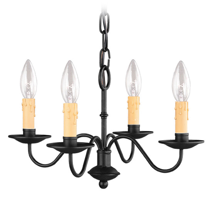 Livex Lighting 4464-04 Four Light Mini Chandelier, Black