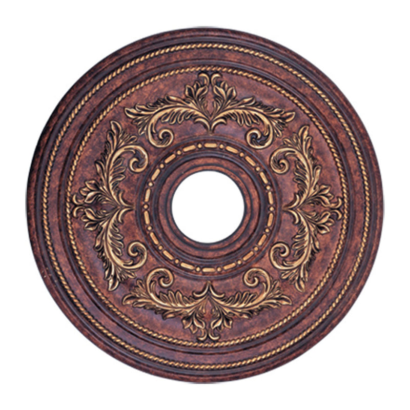 Livex Lighting 8200-63 Ceiling Medallion, Hand Applied Verona Bronze w/ Gildeds