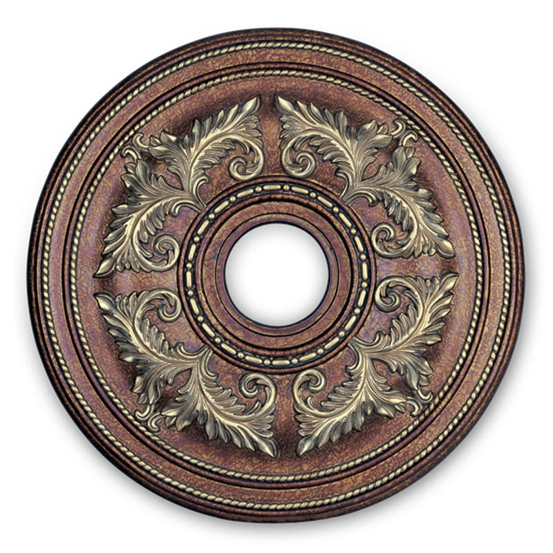 Livex Lighting 8200-64 Ceiling Medallion, Hand Applied Palacial Bronze w/ Gildeds