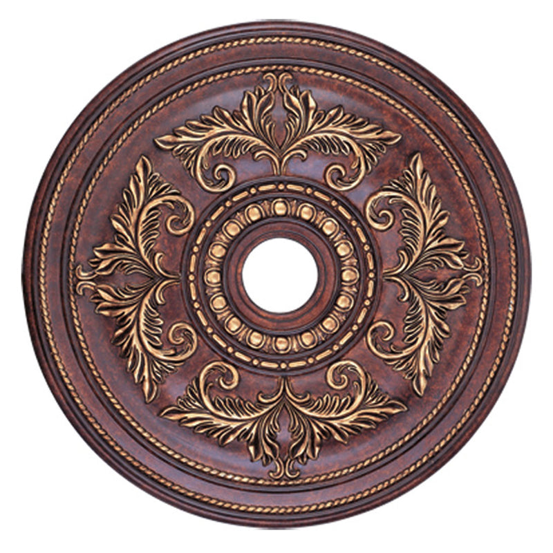 Livex Lighting 8210-63 Ceiling Medallion, Hand Applied Verona Bronze w/ Gildeds
