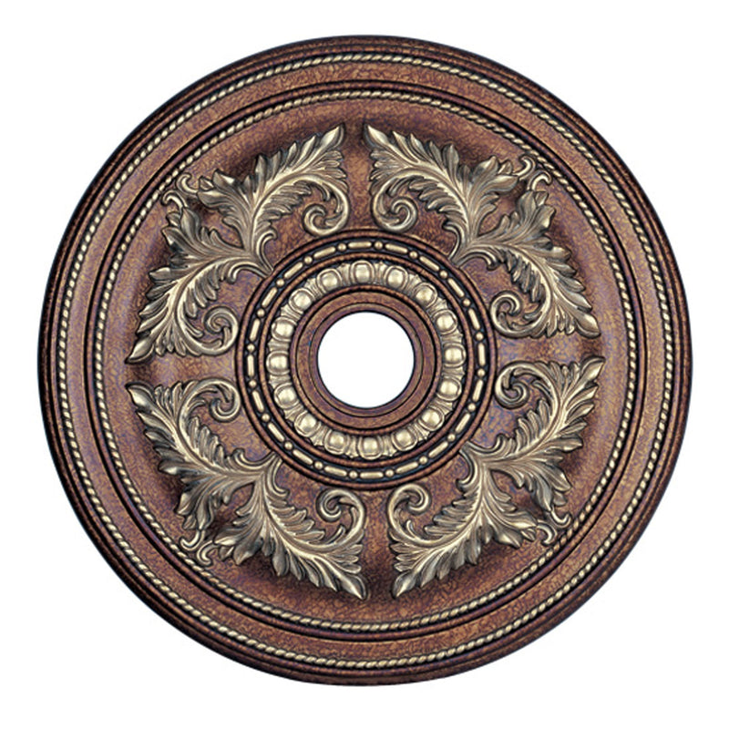 Livex Lighting 8210-64 Ceiling Medallion, Hand Applied Palacial Bronze w/ Gildeds
