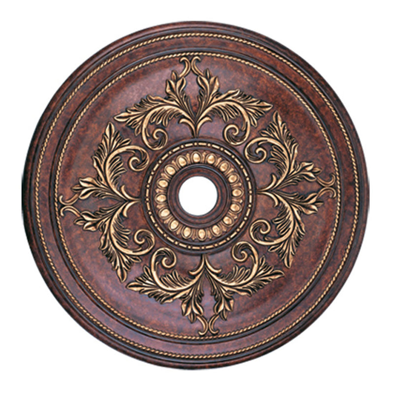 Livex Lighting 8211-63 Ceiling Medallion, Hand Applied Verona Bronze w/ Gildeds