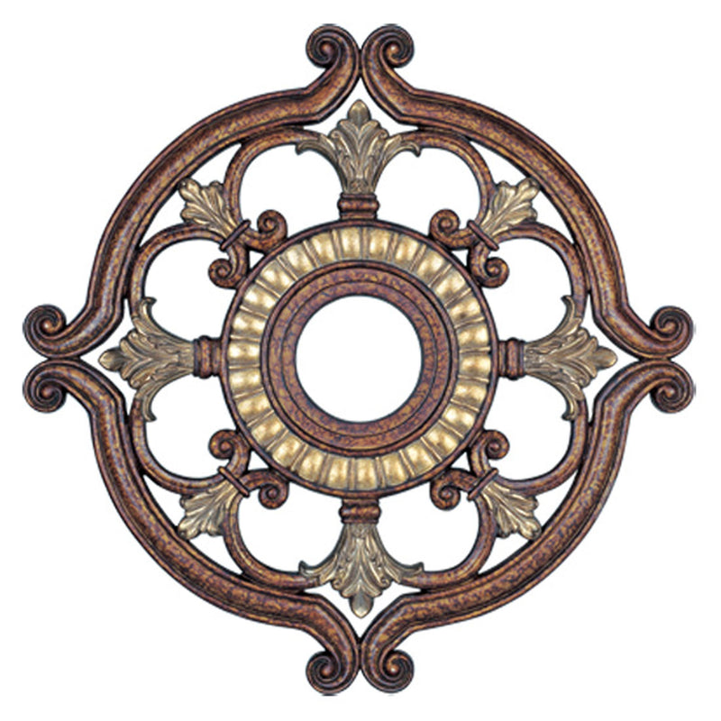 Livex Lighting 8216-64 Ceiling Medallion, Hand Applied Palacial Bronze w/ Gildeds