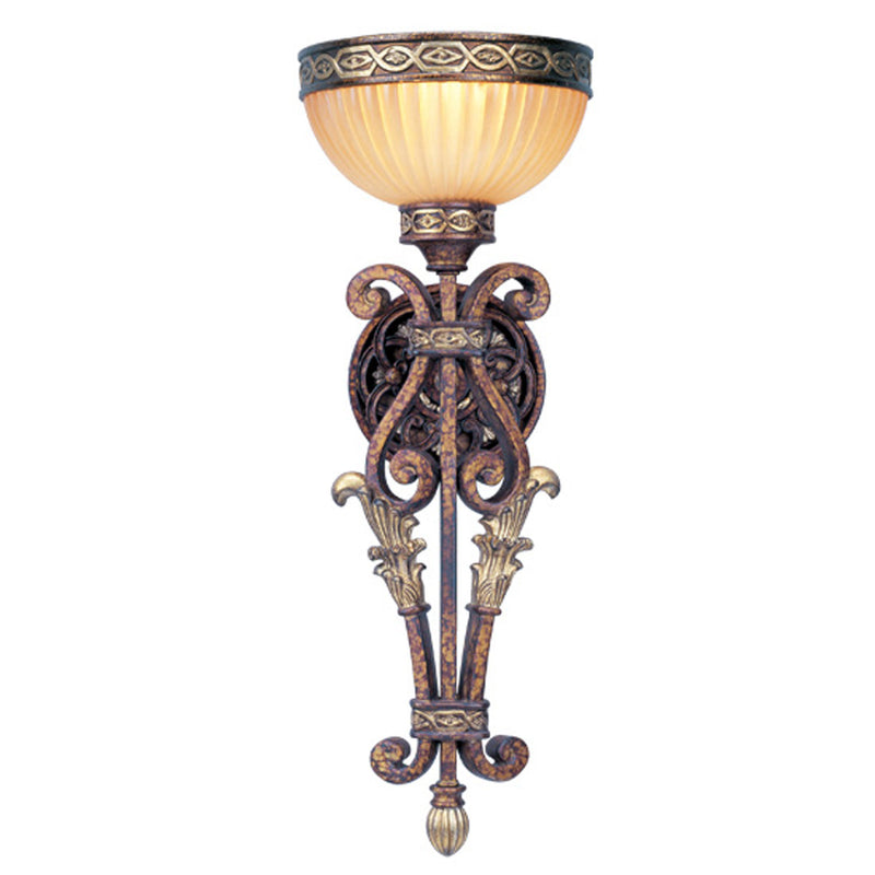 Livex Lighting 8521-64 One Light Wall Sconce, Palacial Bronze w/ Gildeds
