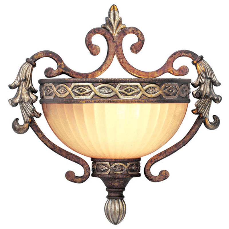 Livex Lighting 8540-64 One Light Wall Sconce, Palacial Bronze w/ Gildeds