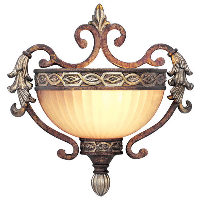 Livex Lighting 8540-64 One Light Wall Sconce, Palacial Bronze w/ Gildeds
