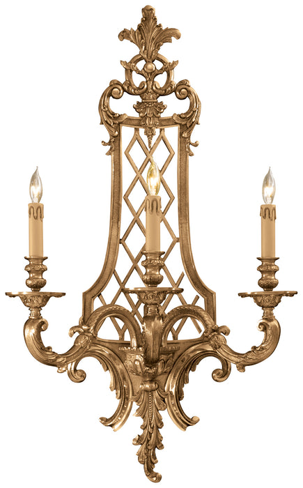 Metropolitan N9803 Three Light Wall Sconce, Renaissance Gold