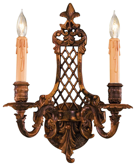 Metropolitan N9813-2 Two Light Wall Sconce, Oxide Brass